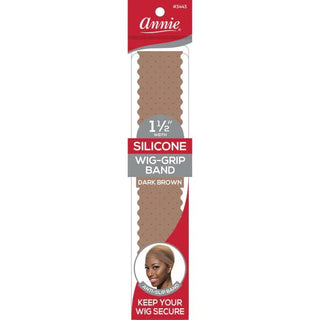 Bandeau en silicone pour perruque Annie, coloris brun foncé translucide *3443