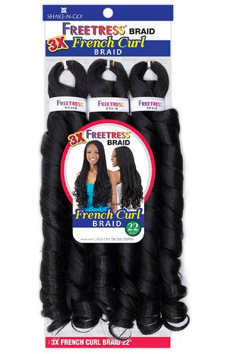 3X FREETRESS FRENCH CURL BRAID 22" - Beautylicious Canada