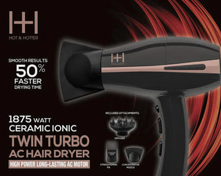 ANNIE H&H 1875 WATT DUAL TURBO CERAMIC IONIC DRYER