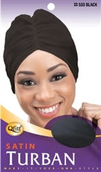 Turban en satin QFITT – NOIR *533