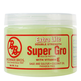 BRONNER BROS SUPER GRO W/ VITAMIN E - EXTRA LITE DOUBLE STRENGTH 6OZ
