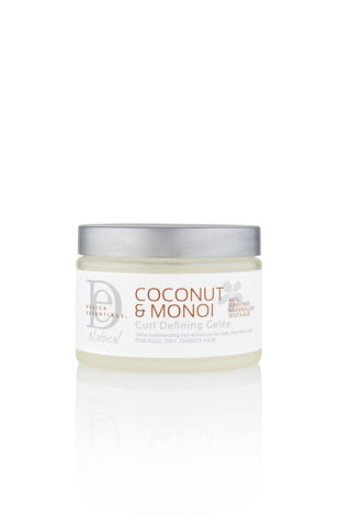 DESIGN ESSENTIALS GEL DÉFINISSANT LES BOUCLES HUILE DE NOIX DE COCO & MONOÏ 12OZ
