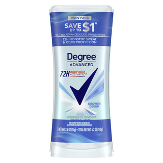 DEGRÉ ADVANCED ANTISUDORIFIQUE DÉODORANT ACTION ACTIVÉE PAR LA CHALEUR CORPORELLE 72H PAQUET DOUBLE
