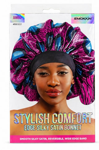 SMOKKIN STYLISH COMFORT EDGE SILKY SATIN BONNETJUMBO