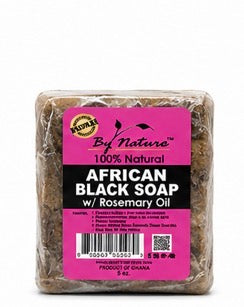 BY NATURES 100% NATURAL AFRICAN BLACK SOAP W/ ROSEMARY OIL 6.5OZ