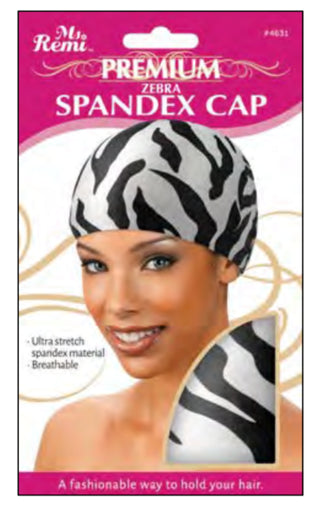MS REMI PREMIUM ZEBRA SPANDEX CAP * 4631