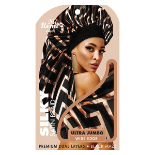 MS REMI SATIN SOYEUX SUPER JUMBO - BLACK MAZE * 3689