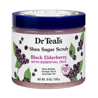DR TEALS SHEA SUGAR SCRUB ELDERBERRY 19 OZ