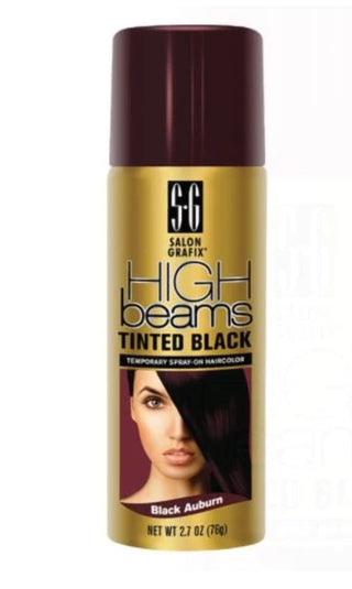 PULVÉRISATEUR TEMPORAIRE POUR CHEVEUX HAUTE VISIBILITÉ NOIR TEINTÉ – #35 AUBURN NOIR 77G