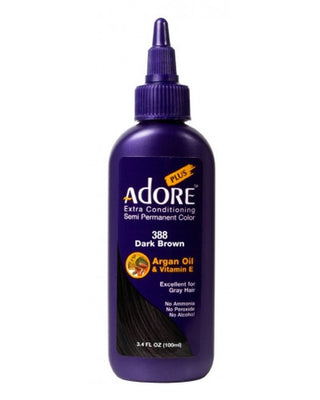 ADORE PLUS SEMI - PERMANENT HAIR COLOR 388 DARK BROWN 3.4OZ - Beautylicious Canada