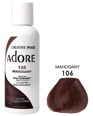 ADORE Semi Permanent Hair Color 106 MAHOGANY 4OZ - Beautylicious Canada