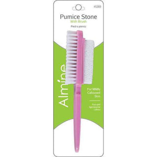 ALMINE Pumice Stone with Brush Asst Color *5369 - Beautylicious Canada