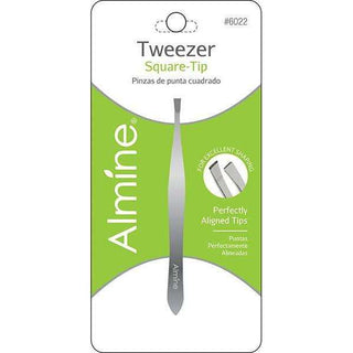 ALMINE Tweezers Square Tip *6022 - Beautylicious Canada