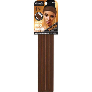 ANNIE 1 1/8" WIDTH BROWN VELCRO ELASTIC WIG BAND 3452 - Beautylicious Canada
