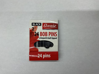 ANNIE 2" CRIMPED & BALL TIPPED 24CT BLACK BOB PINS - Beautylicious Canada