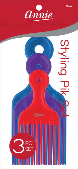 ANNIE 3 PACK MULTICOLOR STYLING PIKS #239 - Beautylicious Canada