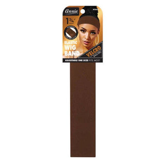 ANNIE WIDTH BROWN VELCRO ELASTIC WIG BAND1 3/4" *3454
