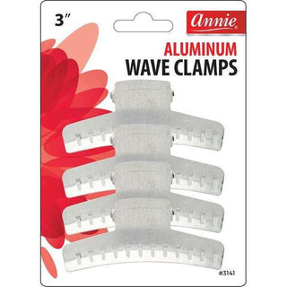 Annie Aluminum Wave Clamps 3 Inch 4Ct *3141 - Beautylicious Canada