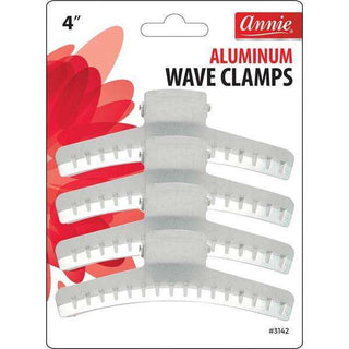 Annie Aluminum Wave Clamps 4In 4Ct *3142 - Beautylicious Canada