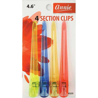 Annie Clear Section Clips 4.6" 4Ct *3231 - Beautylicious Canada