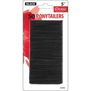 Annie Ponytailers 50ct Black Thin *3364 - Beautylicious Canada