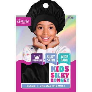 ANNIE KIDS SILKY BONNET - BLACK *4367