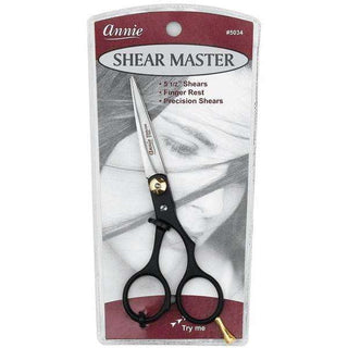 Annie Shear Master Hair Scissors 5.5 Inch Black *5034 - Beautylicious Canada