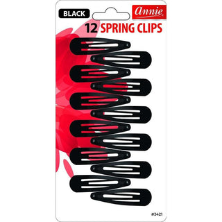 Annie Spring Clips 12ct Black *3421 - Beautylicious Canada