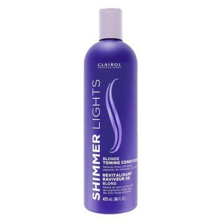 CLAIROL PROFESSIONAL SHIMMER LIGHTS BLONDE TONING CONDITIONER 16OZ - Beautylicious Canada