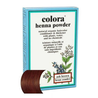 COLORA HENNA POWDER ASH BROWN 2 OZ - Beautylicious Canada
