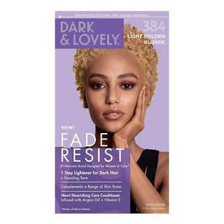 DARK & LOVELY Fade Resist Hair Color Kit 384 - LIGHT GOLDEN BLONDE - Beautylicious Canada