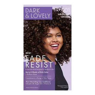 DARK & LOVELY Fade Resist Hair Color Kit 401 HAZELNUT BROWN - Beautylicious Canada