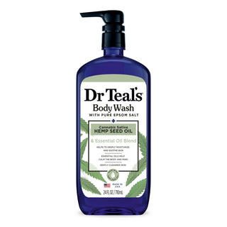 DR TEAL'S BODY WASH HEMP SEED OIL 24 OZ - Beautylicious Canada