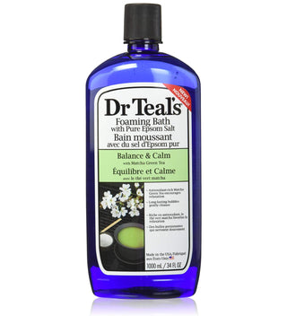 DR TEALS Pure Epsom Salt Matcha Green Tea Relaxing Foaming Bubble Bath 34OZ - Beautylicious Canada