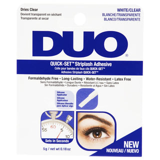 DUO WHITE/CLEAR QUICK - SET STRIPLASH ADHESIVE *67583 | 0.18OZ - Beautylicious Canada