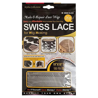 QFITT SWISS LACE 15X15 - NOIR * 5022