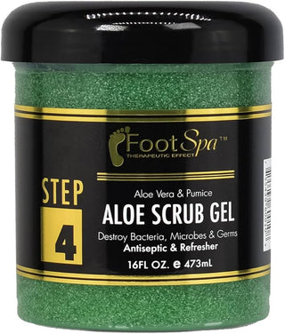 FOOT SPA ALOE VERA SCRUB GEL 16 OZ - Beautylicious Canada