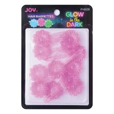 JOY HAIR BARRETTES GLOW IN THE DARK #16528