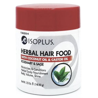 ISOPLUS Herbal Hair Food with Coconut Oil & Castor Oil 5.25 oz - Beautylicious Canada