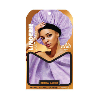 MS REMI LINGERIE SOIE SATINÉE TRÈS GRANDE TAILLE - VIOLET *3681