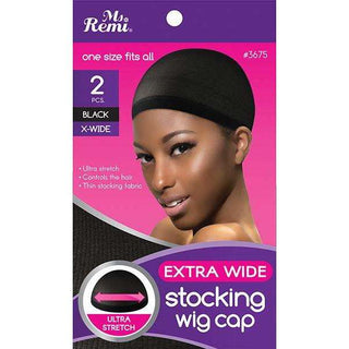 MS. REMI 2 BONNETS DE PERUQUE NOIRS EXTRA LARGES *3675