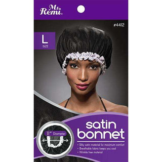 Ms. Remi Satin Bonnet L Black *4412 - Beautylicious Canada