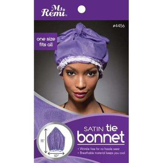 Ms. Remi Satin Tie Bonnet Asst Color *4456 - Beautylicious Canada
