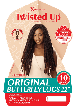 OUTRE X - PRESSION TWISTED UP CROCHET ORIGINAL BUTTERFLY LOCS 22″ - Beautylicious Canada