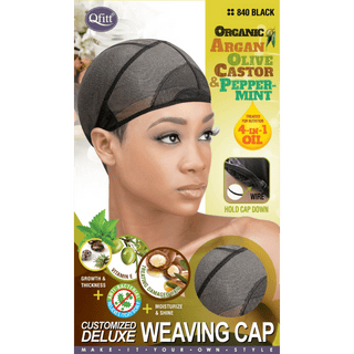 QFITT DELUXE ORGANIC CUSTOM WEAVING CAP *840 BLACK - Beautylicious Canada