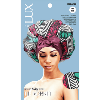 QFITT LUXURY SILKY SATIN TIE BONNET - PATTERN *7071 - Beautylicious Canada