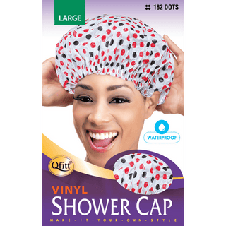 QFITT VINYL SHOWER CAP *182 DOTS - Beautylicious Canada