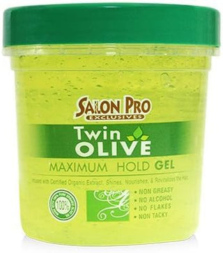 SALON PRO TWIN OLIVE MAX HOLD GEL 8OZ - Beautylicious Canada