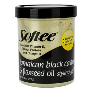 SOFTEE Jamaican Black Castor & Flaxseed Oil Styling Gel 8 OZ - Beautylicious Canada