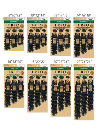 SOPRANO 9A+ BRAZILIAN REMI HUMAN HAIR TRIO/SINGLE BUNDLES NATURAL BLACK - Beautylicious Canada
